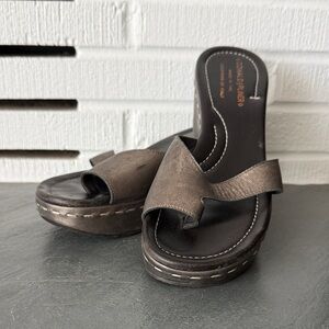 Donald J. Pliner Dark Brown Boho Leather Mules